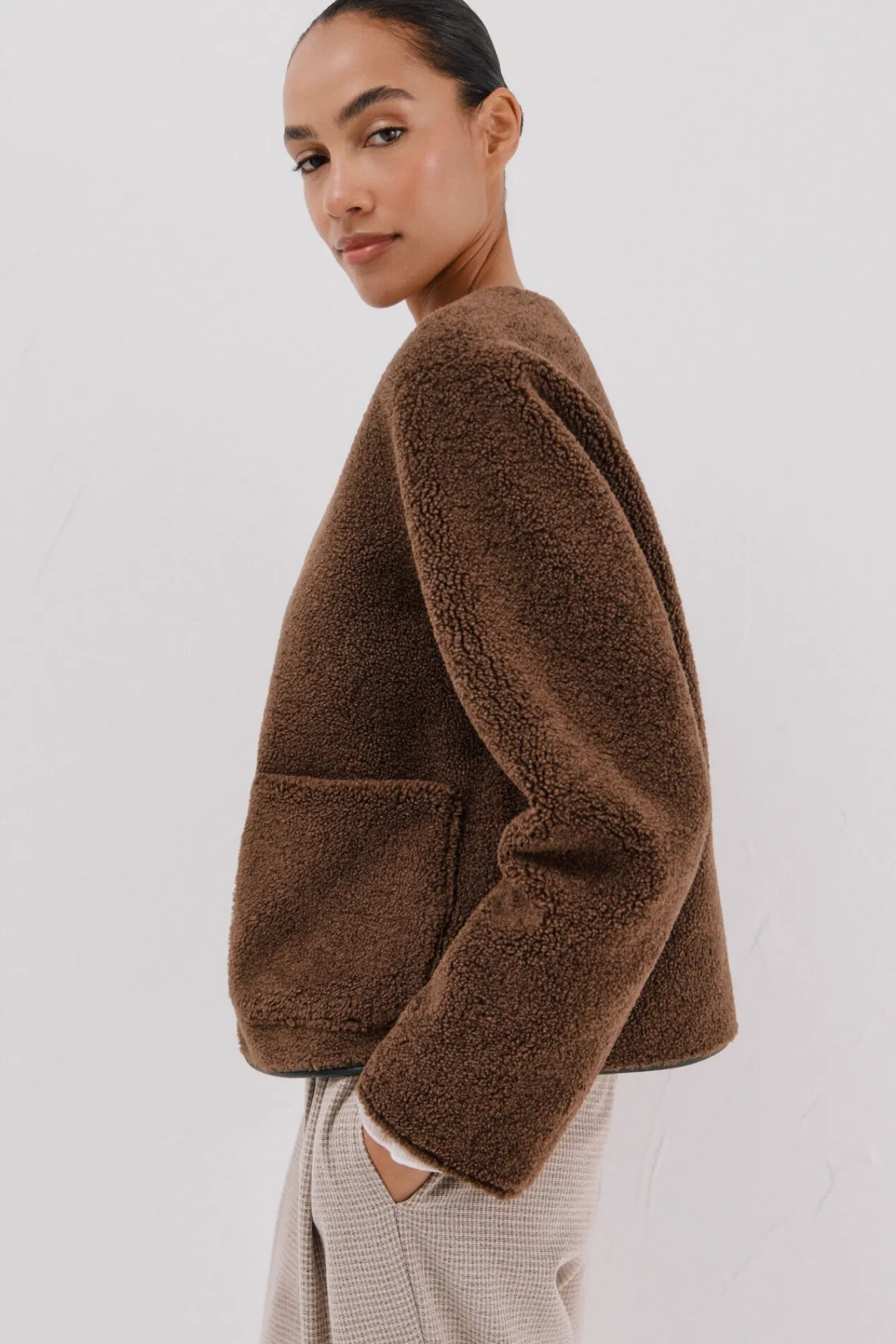 Mujer Cortefiel Abrigos>Chaquetón en efecto doble faz