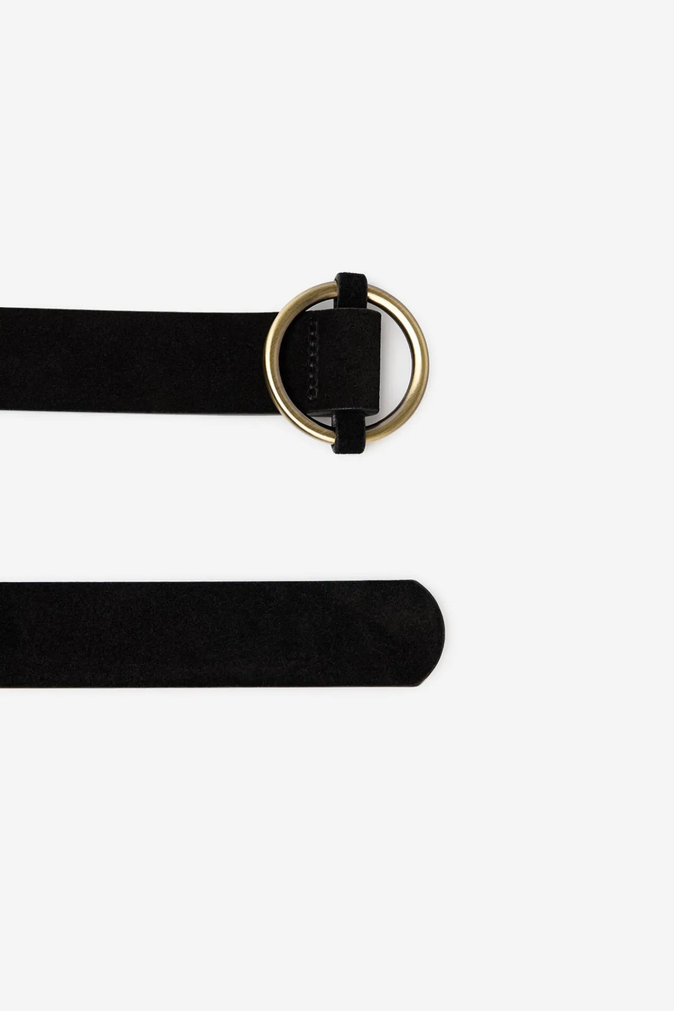 Mujer Cortefiel Cinturones>Cinturón básico de piel con hebilla redonda