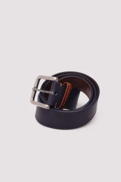 Hombre Springfield Cinturones>Cinturón efecto piel pespuntes