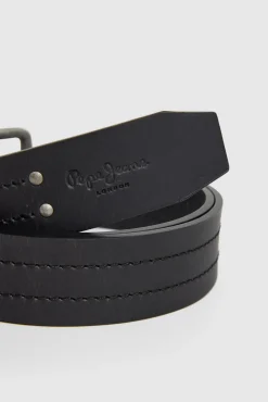 Mujer Pepe Jeans Cinturones|Cinturones>Cinturón Piel Hebilla Cuadrada