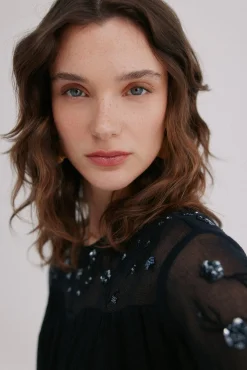 Mujer Hoss Intropia Blusas>Claire. Blusa bordada