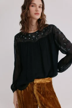 Mujer Hoss Intropia Blusas>Claire. Blusa bordada