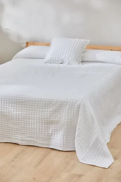 Calma House Colchas Y Edredones>Colcha de algodón nido de abeja Panal