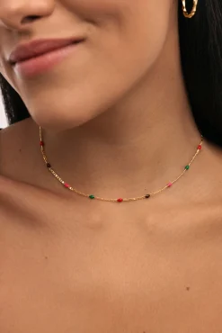 Mujer Singularu Joyería Y Bisutería>Collar Fine Enamel Miel Baño Oro