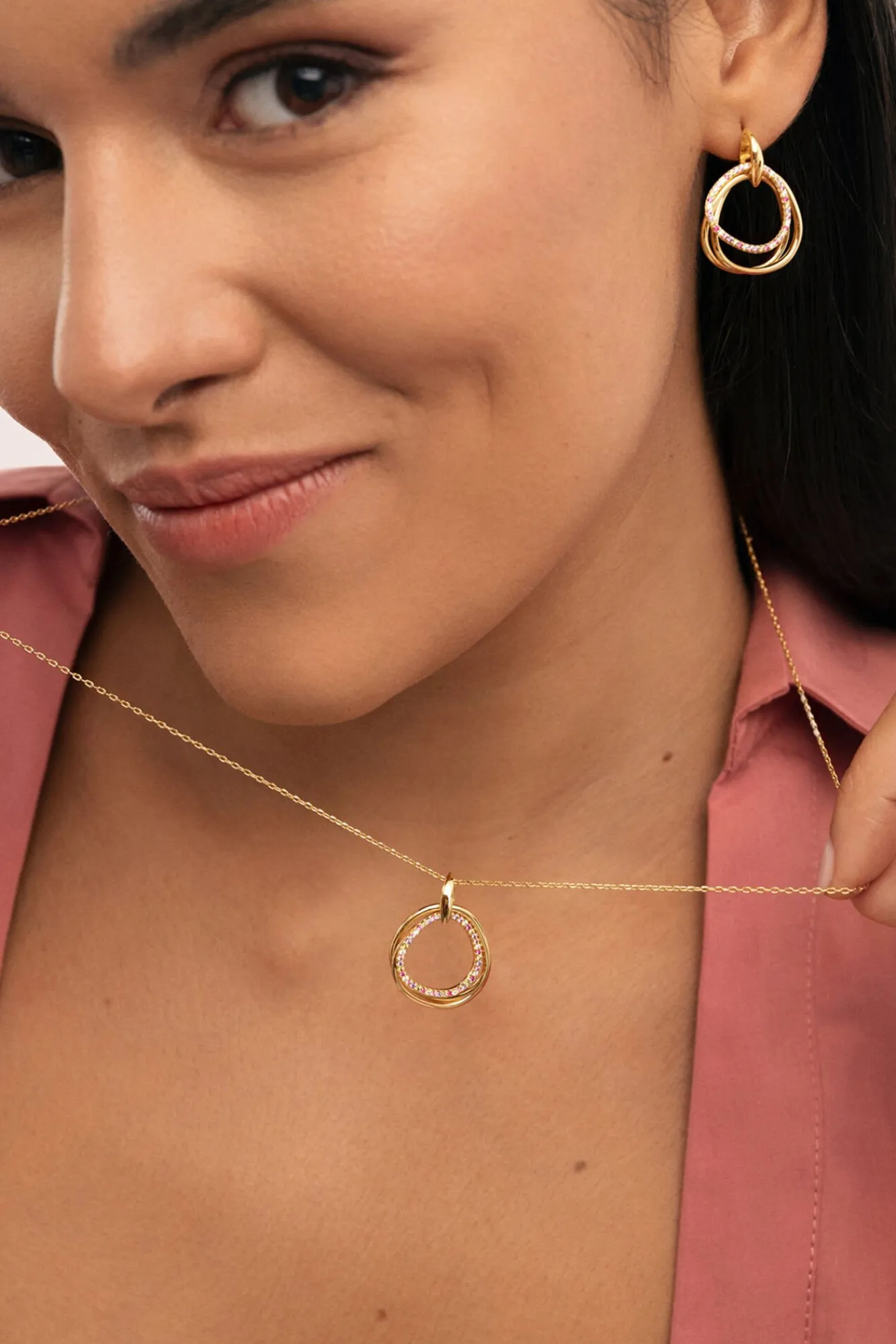 Mujer Singularu Joyería Y Bisutería>Collar Oria Colors Baño Oro