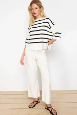 Mujer Trendyol Pijamas|Pijamas>Conjunto básico punto con rayas