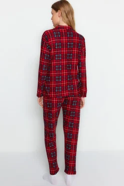 Mujer Trendyol Pijamas|Pijamas>Conjunto pijama camisero cuadros