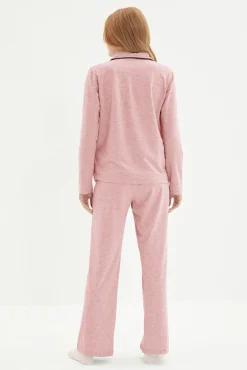 Mujer Trendyol Pijamas|Pijamas>Conjunto pijama camisero bolsillo animales