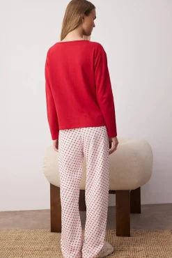 Mujer Trendyol Pijamas|Pijamas>Conjunto pijama corazones