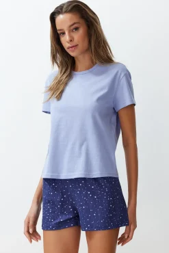 Mujer Trendyol Pijamas|Pijamas>Conjunto pijama corto estrellas