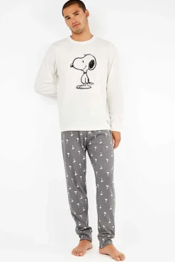 Hombre Gisela Pijamas>Conjunto pijama hombre estampado Snoopy
