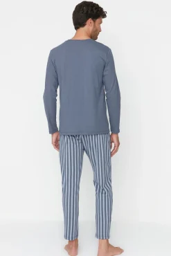 Hombre Trendyol Pijamas>Conjunto pijama largo rayas100% algodón