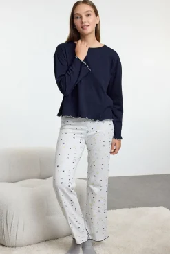 Mujer Trendyol Pijamas|Pijamas>Conjunto pijama largo estrellas