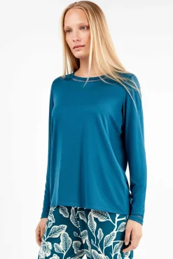 Mujer Gisela Pijamas|Pijamas>Conjunto pijama pantalón contraste