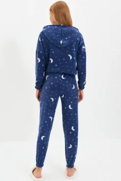 Mujer Trendyol Pijamas|Pijamas>Conjunto pijama polar capucha galaxia