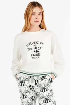 Mujer Gisela Pijamas|Pijamas>Conjunto pijama Sylvester en punto interlock