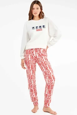 Mujer Gisela Pijamas|Pijamas>Conjunto pijama The Beatles punto interlock