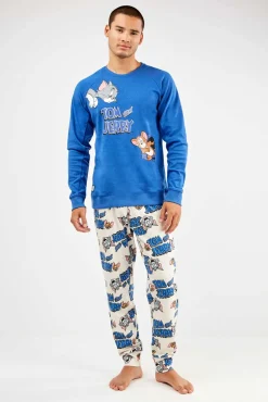 Hombre Gisela Pijamas>Conjunto pijama Tom & Jerry en punto interlock