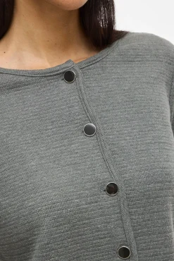 Mujer Vila Jerséis>Cárdigan abotonado con algodón y viscosa