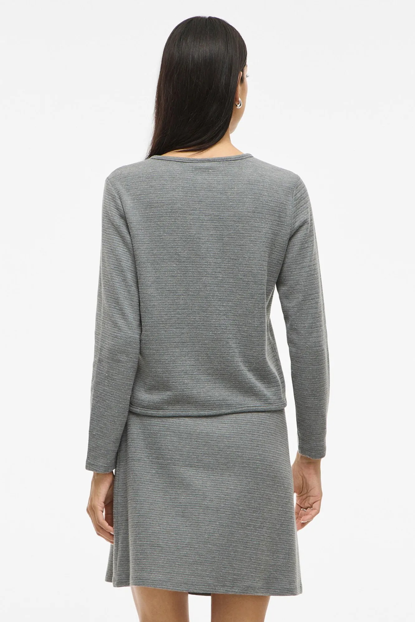 Mujer Vila Jerséis>Cárdigan abotonado con algodón y viscosa