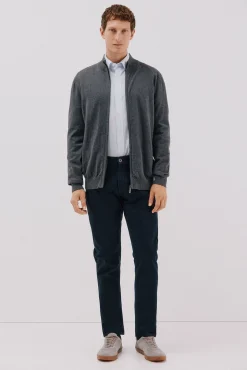 Hombre Cortefiel Jerséis>Cárdigan algodón con cashmere cierre cremallera