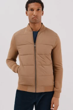 Hombre Cortefiel Chaquetas|Jerséis>Cárdigan bomber tejido combinado
