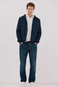 Hombre Cortefiel Chaquetas|Jerséis>Cárdigan capucha tejido combinado