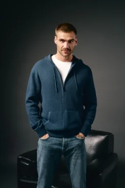 Hombre OOTO Jerséis>Cárdigan cremallera y capucha