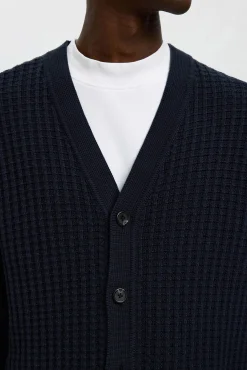 Hombre Selected Jerséis>Cárdigan cuello en pico 100% algodón orgánico