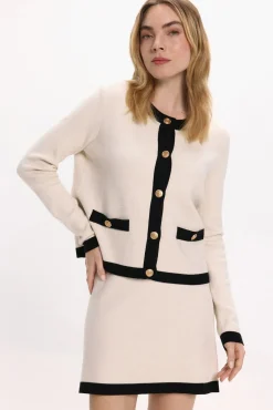 Mujer Vila Jerséis>Cárdigan de botones dorados con viscosa