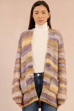 Mujer Molly Bracken Jerséis>Cárdigan de mujer de manga larga estampado rayas