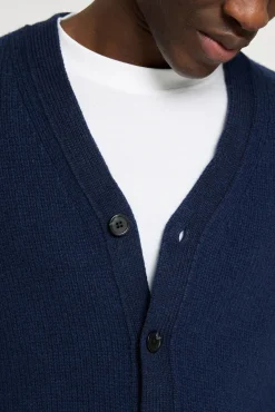 Hombre Selected Jerséis>Cárdigan lana cuello pico