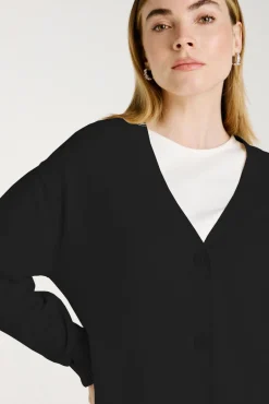 Mujer Vila Jerséis>Cárdigan largo de punto con viscosa