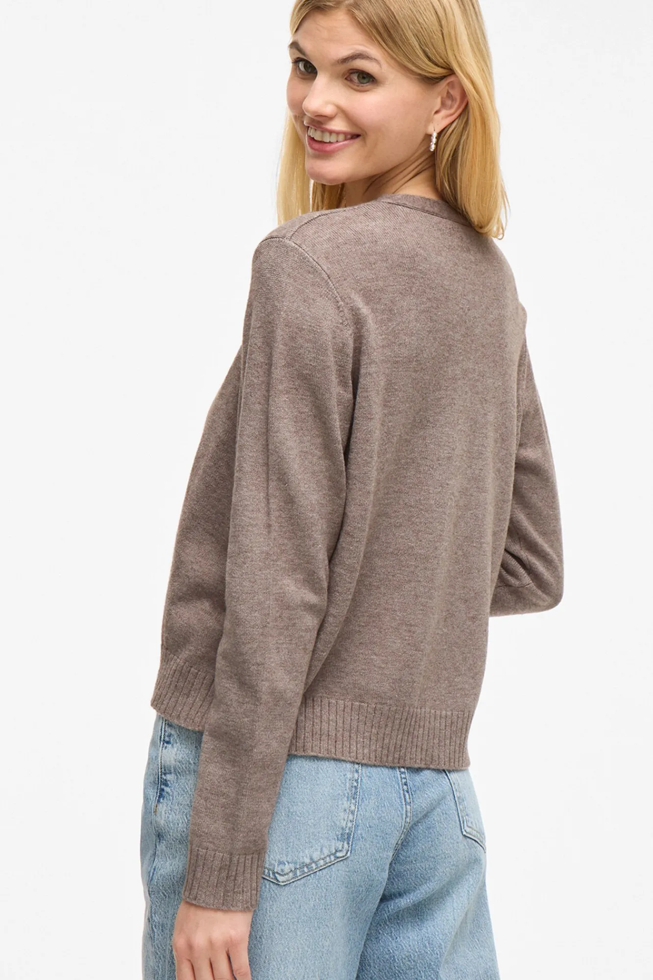 Mujer Vila Jerséis>Cárdigan largo de punto con viscosa