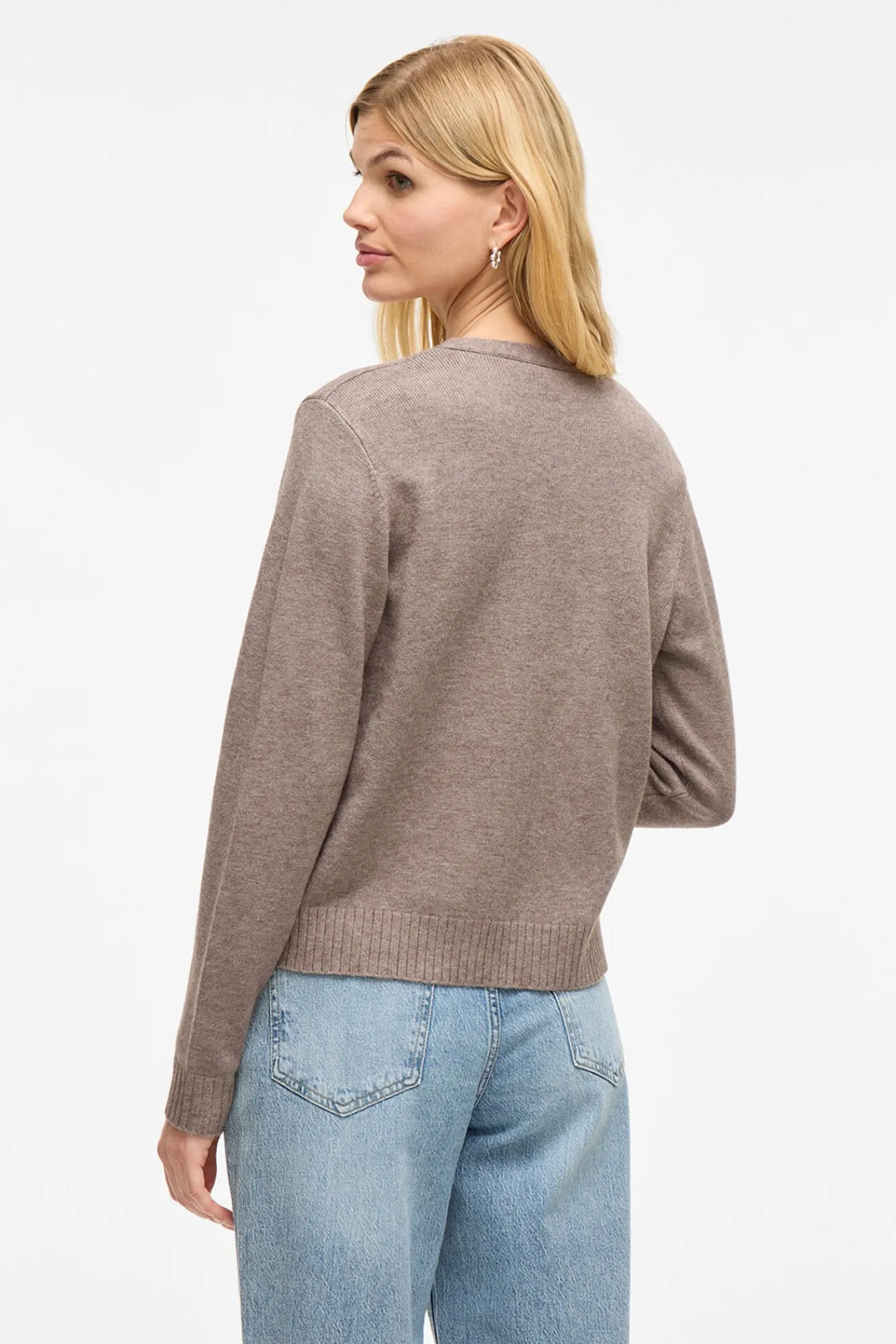 Mujer Vila Jerséis>Cárdigan largo de punto con viscosa