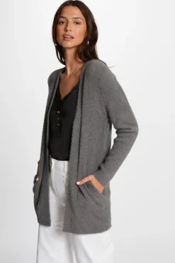 Mujer Morgan Jerséis>Cárdigan largo punto aterciopelado