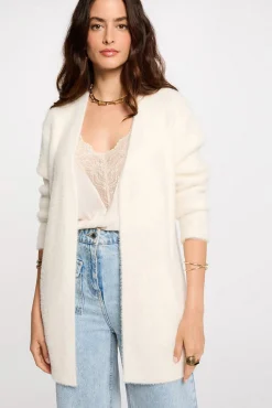 Mujer Morgan Jerséis>Cárdigan largo punto aterciopelado