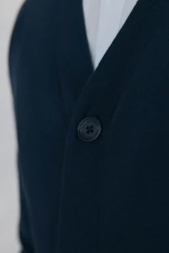 Hombre Pedro del Hierro Jerséis>Cárdigan punto algodón cuello pico botones