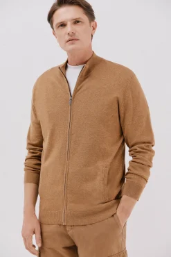 Hombre Cortefiel Jerséis>Cárdigan punto fino algodón cremallera