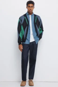 Hombre Springfield Jerséis>Cárdigan rombos