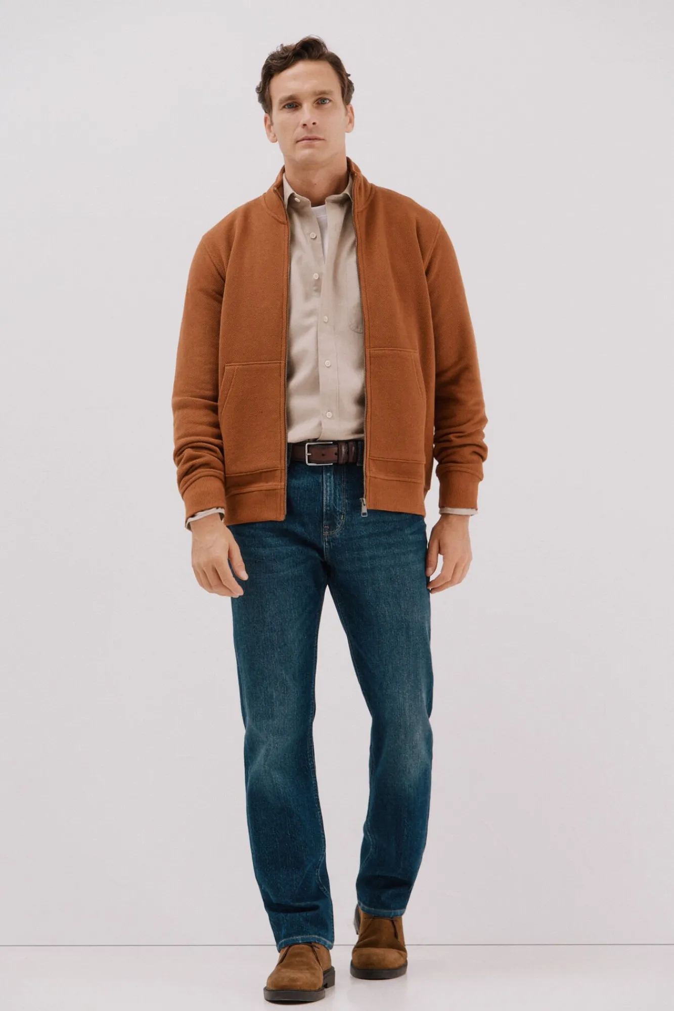 Hombre Cortefiel Jerséis>Cárdigan tejido estructura