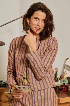 Mujer Hoss Intropia Chaquetas>Edena. Chaqueta a rayas