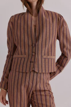 Mujer Hoss Intropia Chaquetas>Edena. Chaqueta a rayas