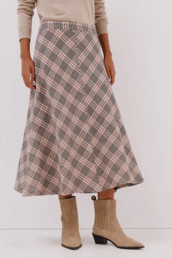 Mujer Cortefiel Faldas>Falda capa cuadros