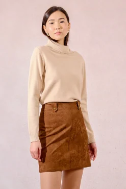 Mujer Molly Bracken Faldas>Falda corta efecto ante