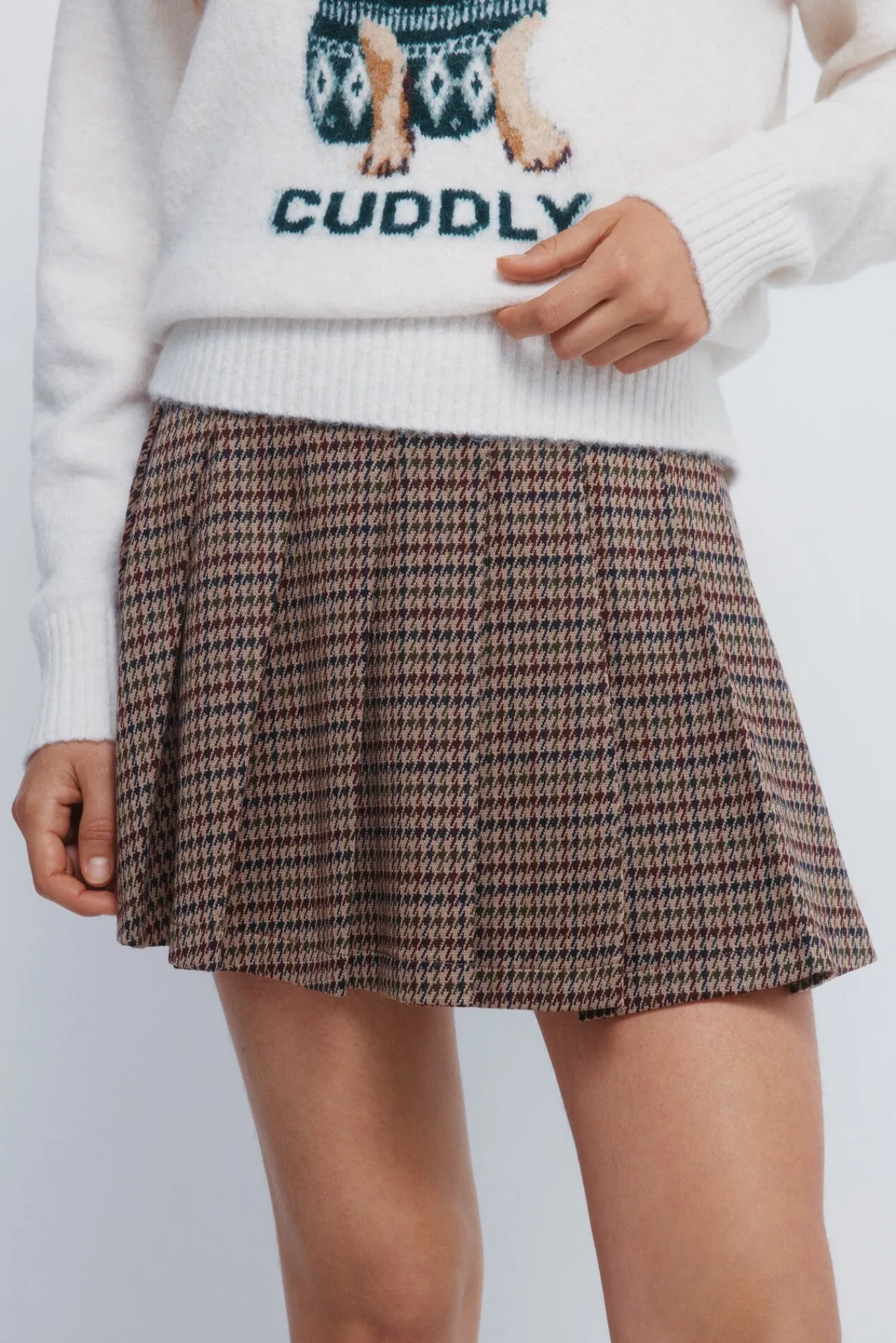 Mujer Springfield Faldas>Falda corta tablas cuadros