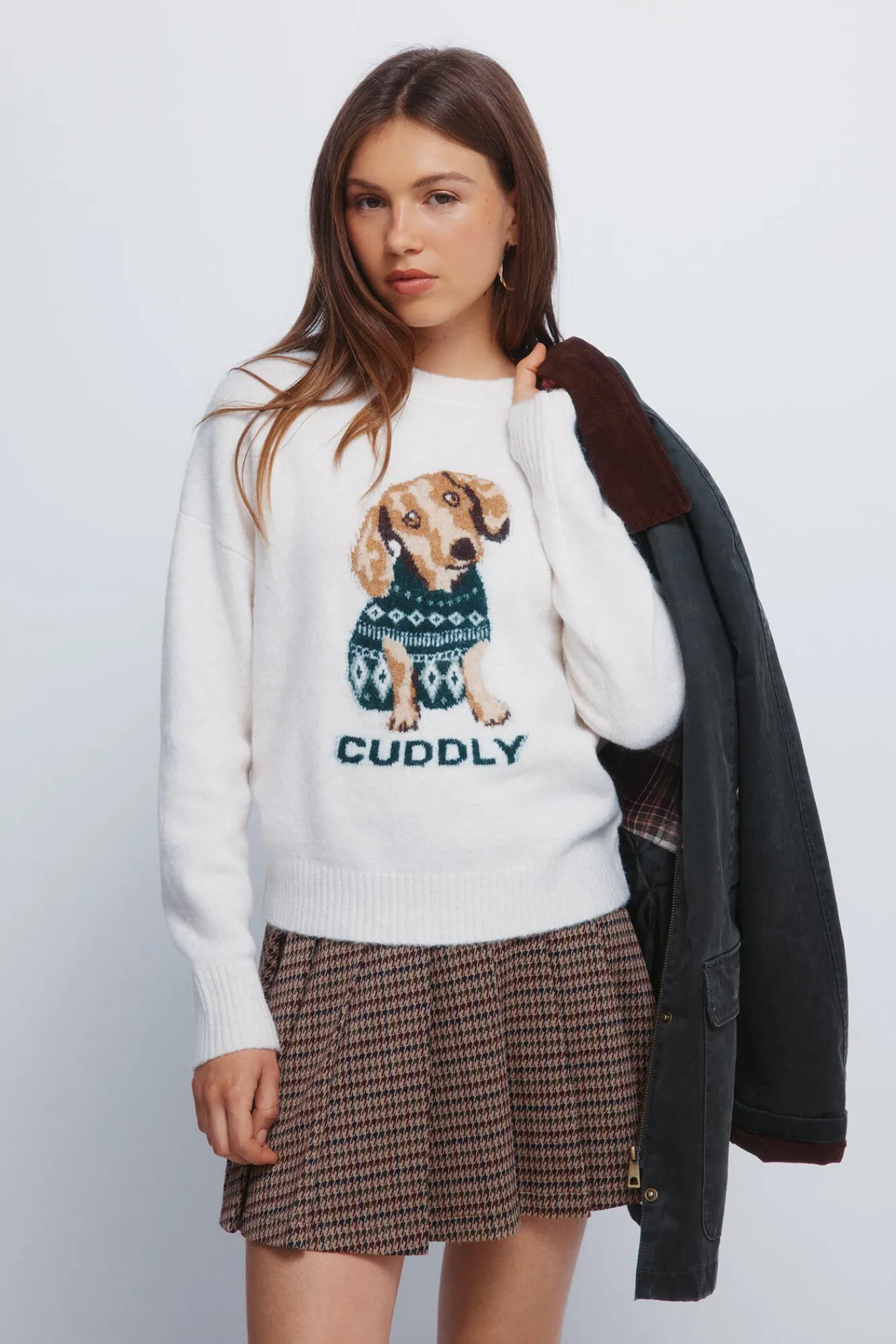 Mujer Springfield Faldas>Falda corta tablas cuadros