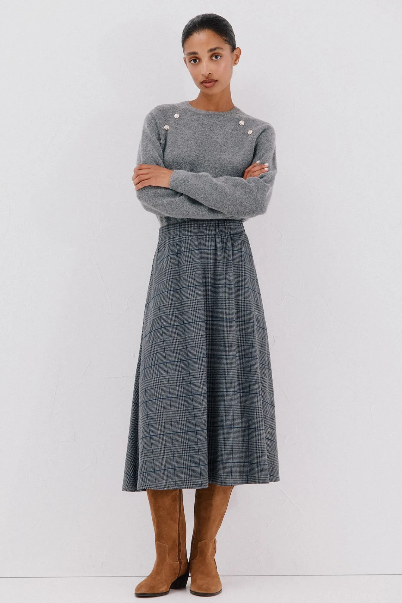 Mujer Cortefiel Faldas>Falda de punto evasé