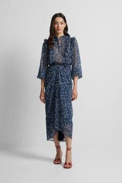 Mujer Silbon Faldas>Falda drapeada estampado