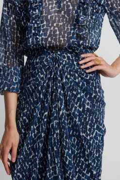 Mujer Silbon Faldas>Falda drapeada estampado